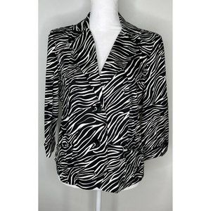 Notations S Zebra Print Jacket Blazer NWT New